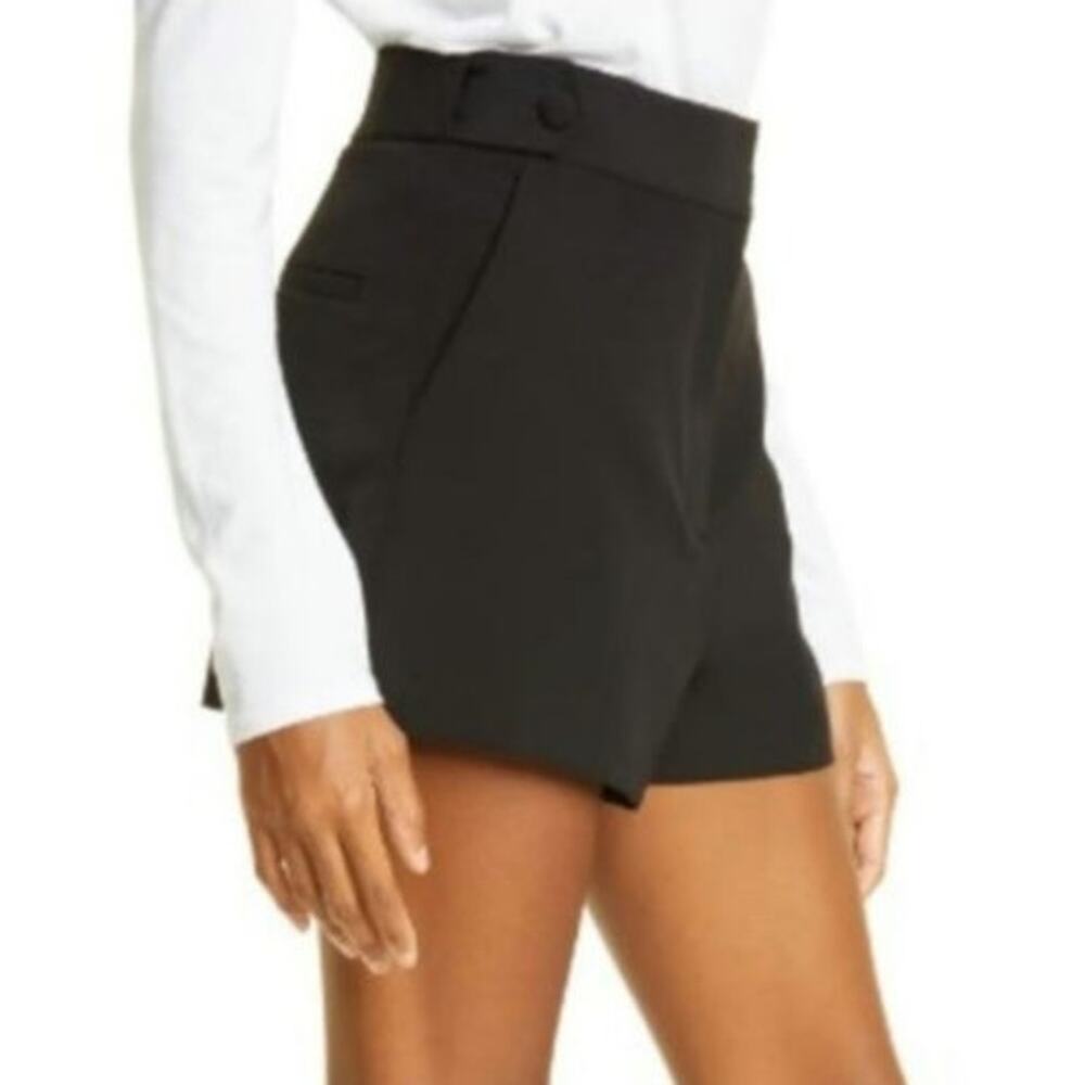 Milly Black Aria Cady Button Shorts